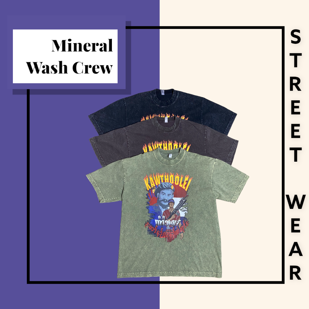 KAWTHOOLEI Street Wear- Mineral Wash Crew 6.5oz (Unisex)